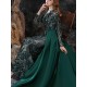 Gorgeous Evening Dress Mermaid Jewel Neck With Train Long Sleeves Zipper Lace Lace Social Pageant Dresses