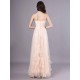 Gorgeous Peach Strapless evening dress A Line Flower Tulle Floor Length Homecoming Dress