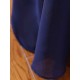 Gorgeous Evening Dresses Dark Navy Lace Formal Dress Illusion Beaded Contrast Color Floor Length Wedding Guest Dress