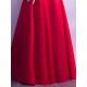 Gorgeous Burgundy Evening Dresses Long V Neck Sleeveless Pleated A Line Floor Length Evening Dress