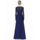 Gorgeous V Neck Evening Dress Illusion Lace Sleeve Mother Of The Bride Dress