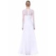 Gorgeous V Neck Evening Dress Illusion Lace Sleeve Mother Of The Bride Dress