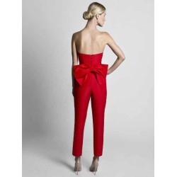 Gorgeous Evening Jumpsuit Ball Gown Sweetheart Neck Ankle Length Sleeveless Zipper Sash Satin Fabric Social Party Jumpsuit