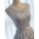 Glamorous Long Evening Dresses Lace Cameo Pink Party Dress A Line Applique Tulle Maxi Formal Dress