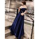 Glamorous Evening Dresses Off The Shoulder evening dress Long Satin Maxi Dresses