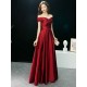 Glamorous Evening Dresses Off The Shoulder evening dress Long Satin Maxi Dresses