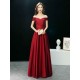 Glamorous Evening Dresses Off The Shoulder evening dress Long Satin Maxi Dresses