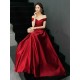 Glamorous Evening Dresses Off The Shoulder evening dress Long Satin Maxi Dresses