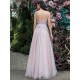Glamorous Women Evening Dress A-Line V-Neck Floor-Length Backless Applique Lace Social Pageant Dresses Split Gown