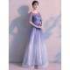 Glamorous Long Evening Dresses Ombre Tulle Sequin Half Sleeve Formal Evening Dress