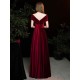 Modern Evening Dress A Line V Neck Matte Satin Floor Length Pleated Social Party Dresses