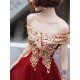 Modern Evening Dress A-Line Bateau Neck Tulle Floor-Length Sequins Sequined Dress