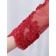 Modern Burgundy Evening Dresses Long Sleeve Lace Applique Beaded Formal Gown With Train