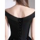 Modern Evening Dress A Line Bateau Neck Satin Fabric Floor Length Formal Party Dresses