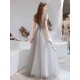 Stunning Evening Dress Light Grey A Line Bateau Neck Floor Length Social Party Dresses Pageant Dress