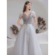 Stunning Evening Dress Light Grey A Line Bateau Neck Floor Length Social Party Dresses Pageant Dress