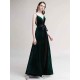 Amazing Evening Dress A Line V Neck Velour Floor Length Sash Social Pageant Dresses