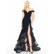 Amazing Evening Dress Mermaid Off-The-Shoulder Velour Ruffles Formal Split Party Dresses Gossip Gowns