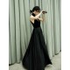 Amazing Evening Dress A-Line V-Neck Velour Floor-Length Spaghetti Straps evening dress