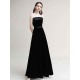 Amazing Evening Dress A-Line Strapless Velour Floor-Length Sash evening dress