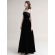 Amazing Evening Dress A-Line Strapless Velour Floor-Length Sash evening dress