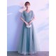 Amazing Evening Dress A Line V Neck Matte Satin Floor Length Sequins Formal Party Dresses