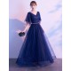 Amazing Evening Dress A Line V Neck Matte Satin Floor Length Sequins Formal Party Dresses