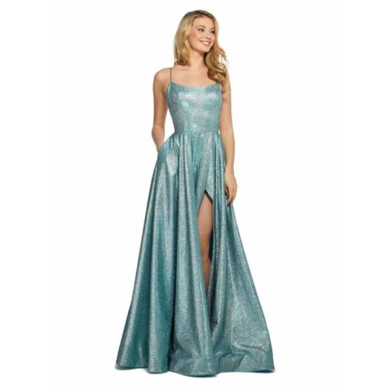 Amazing Customize Evening Dress A-Line Polyester Sweep Criss-Cross Formal Party Dresses Backless Polyester Pageant Dress