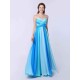 Stunning Multicolor A-line Chiffon evening dress with Sweetheart Neck Criss-Cross