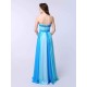 Stunning Multicolor A-line Chiffon evening dress with Sweetheart Neck Criss-Cross