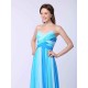Stunning Multicolor A-line Chiffon evening dress with Sweetheart Neck Criss-Cross