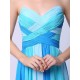 Stunning Multicolor A-line Chiffon evening dress with Sweetheart Neck Criss-Cross