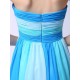 Stunning Multicolor A-line Chiffon evening dress with Sweetheart Neck Criss-Cross