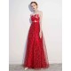 Amazing Dark Navy Evening Dresses Lace Sequin Illusion Sleeveless Floor Length Evening Dress