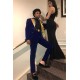 Royal Blue Slim Fit Velvet Men Suits 2 Pieces Prom Party Outfits