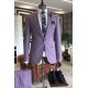 Classy Classy Purple 2-Pieces Peaked Lapel Slim Fit Prom Suits For Men