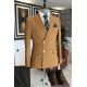 Yellow Double Breasted Formal Business Bespoke Men Suits For Business