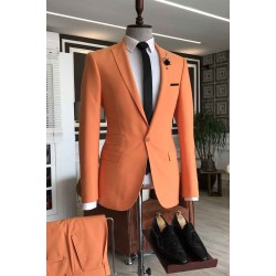 Peaked Lapel 3 Flaps Slim Fit Men's Prom Suits
