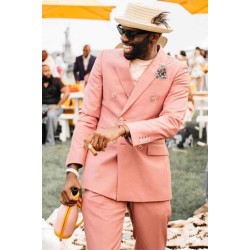 Double Breasted Peaked Lapel Men's Prom Suits
