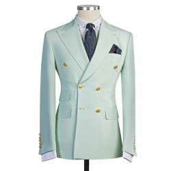 Chic Classic Bespoke Double Breasted Peaked Lapel Men's Prom Suits