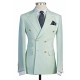 Chic Classic Bespoke Double Breasted Peaked Lapel Men's Prom Suits