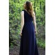 A-line One-shoulder Floor Length Chiffon Handmade Flower Bridesmaid Dress