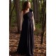 A-line One-shoulder Floor Length Chiffon Handmade Flower Bridesmaid Dress