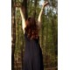 A-line One-shoulder Floor Length Chiffon Handmade Flower Bridesmaid Dress