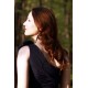 A-line One-shoulder Floor Length Chiffon Handmade Flower Bridesmaid Dress