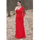 Sheath One-shoulder Floor Length Chiffon Sleeveless Bridesmaid Dress