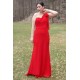 Sheath One-shoulder Floor Length Chiffon Sleeveless Bridesmaid Dress