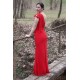 Sheath One-shoulder Floor Length Chiffon Sleeveless Bridesmaid Dress