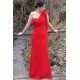 Sheath One-shoulder Floor Length Chiffon Sleeveless Bridesmaid Dress