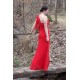 Sheath One-shoulder Floor Length Chiffon Sleeveless Bridesmaid Dress